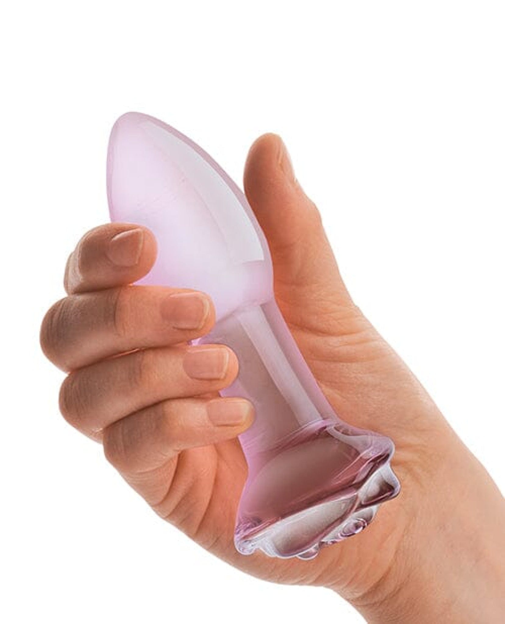 Doll Authority Anal Products Glas 5" Rosebud Glass Butt Plug - Pink