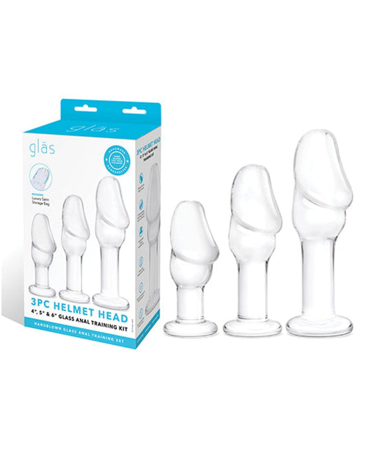 Doll Authority Anal Products Glas Helmet Head Anal Training Kit - Set of 3