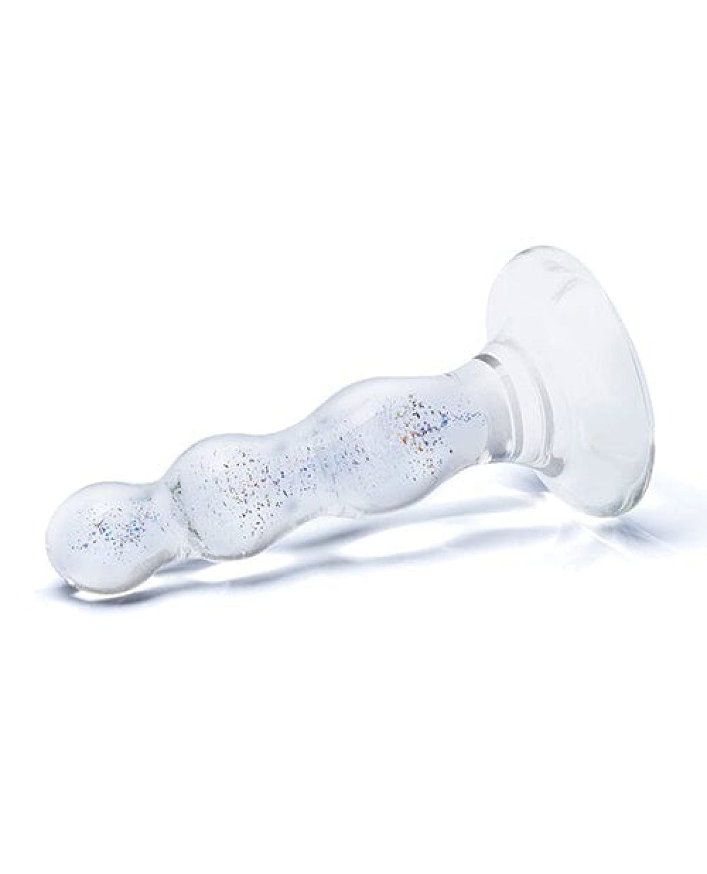 Doll Authority Anal Products Glas Triple Play Beaded Butt Plug - Clear