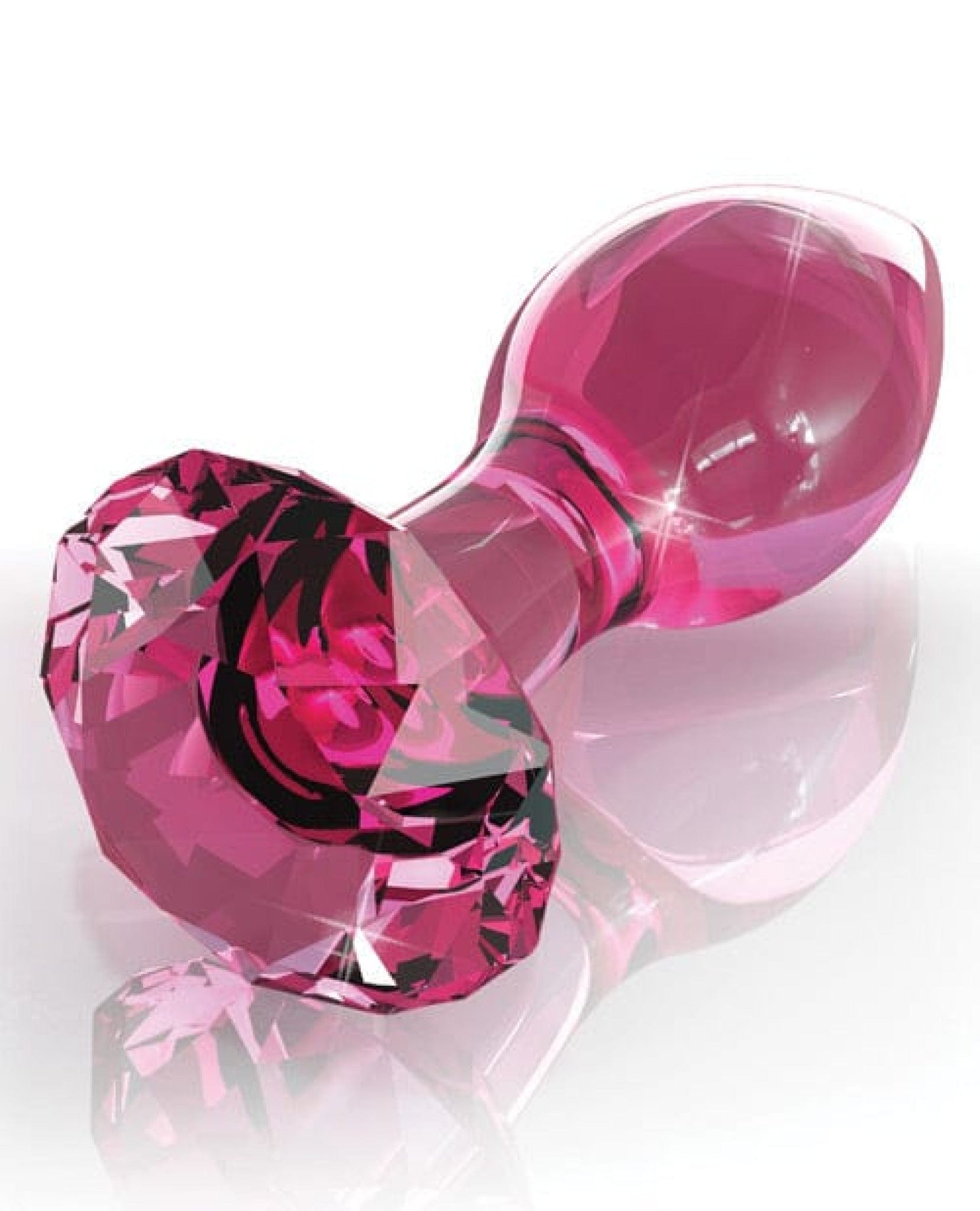 Doll Authority Anal Products Icicles No. 79 Hand Blown Glass Diamond Butt Plug - Pink