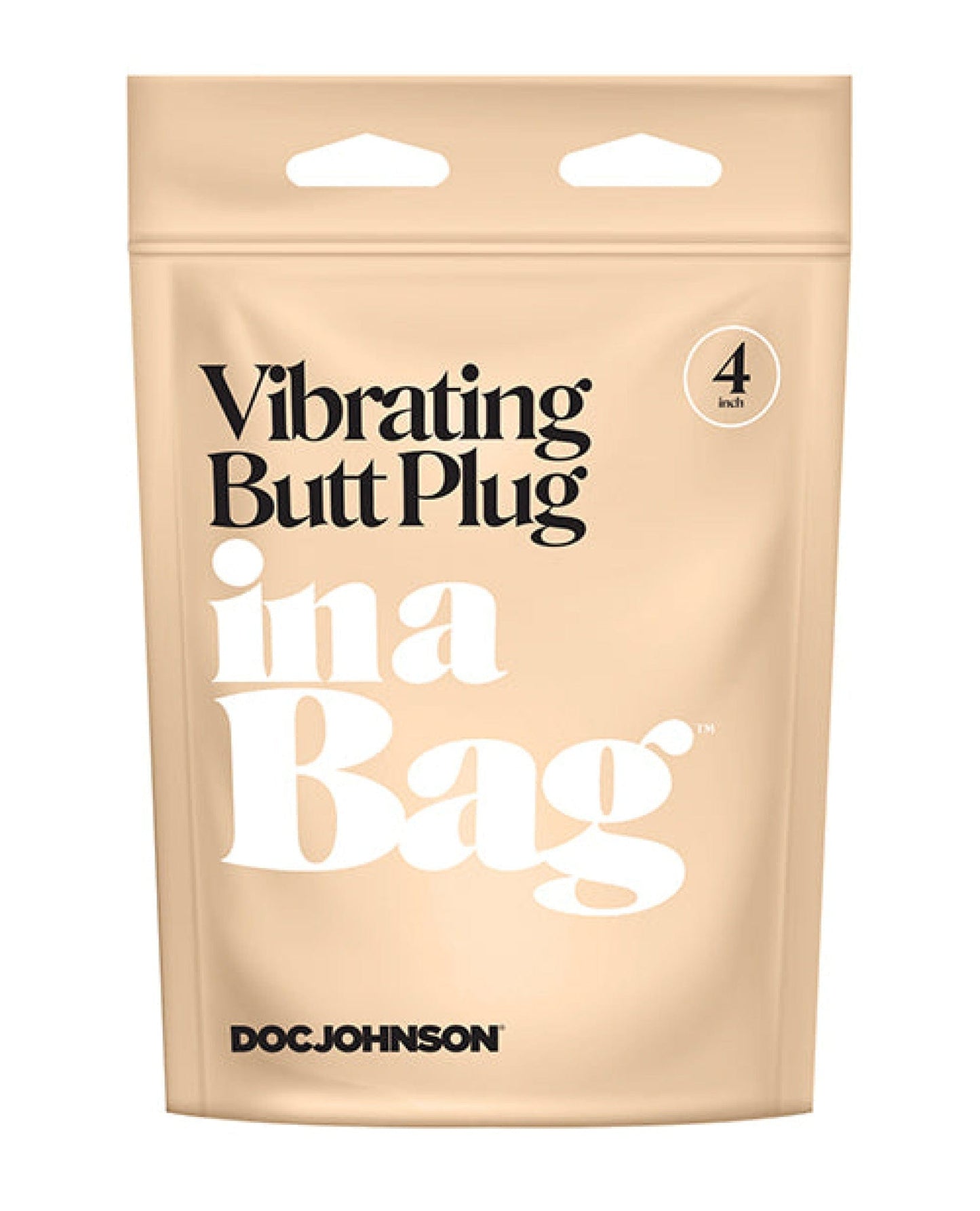 Doll Authority Anal Products In A Bag 4" Vibrating Butt Plug - Black