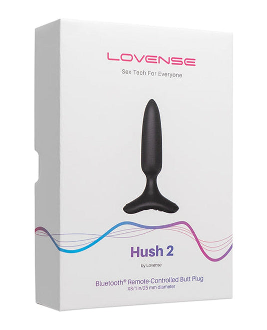 Doll Authority Anal Products Lovense Hush 2 1" Butt Plug - Black