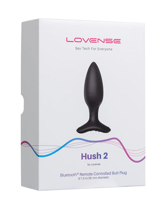 Doll Authority Anal Products 1.5" Lovense Hush 2 Butt Plug - Black