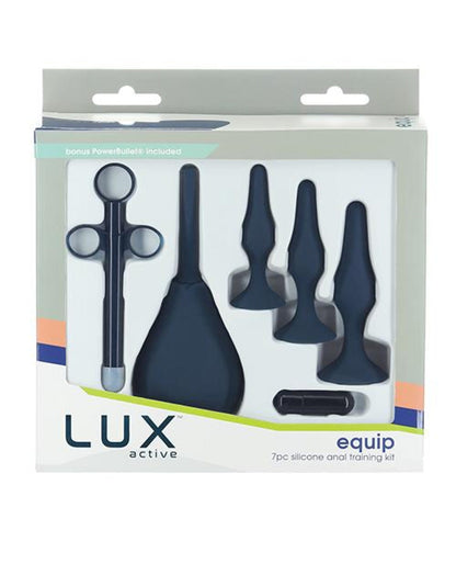 Doll Authority Anal Products Lux Active Equip Silicone Anal Training Kit - Dark Blue
