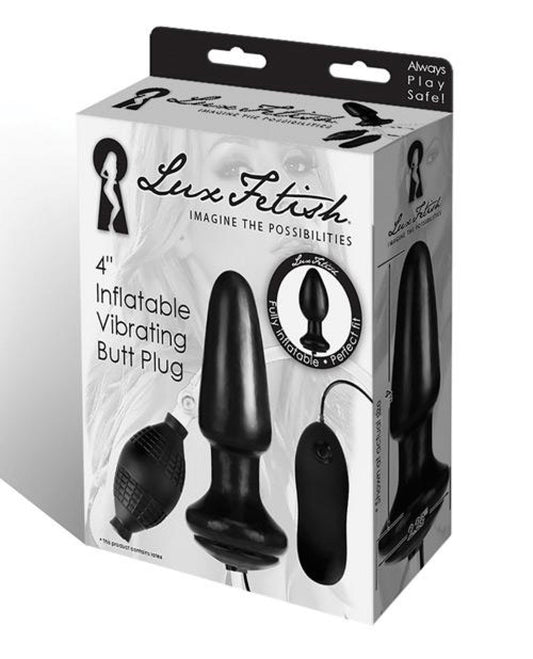 Doll Authority Anal Products Lux Fetish 4" Inflatable Vibrating Butt Plug