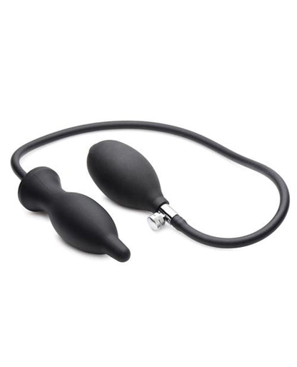 Doll Authority Anal Products Master Series Dark Inflator Inflatable Silicone Anal Plug - Black