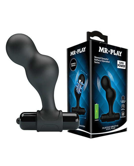Doll Authority Anal Products Mr. Play Silicone Anal Vibro Plug - Black