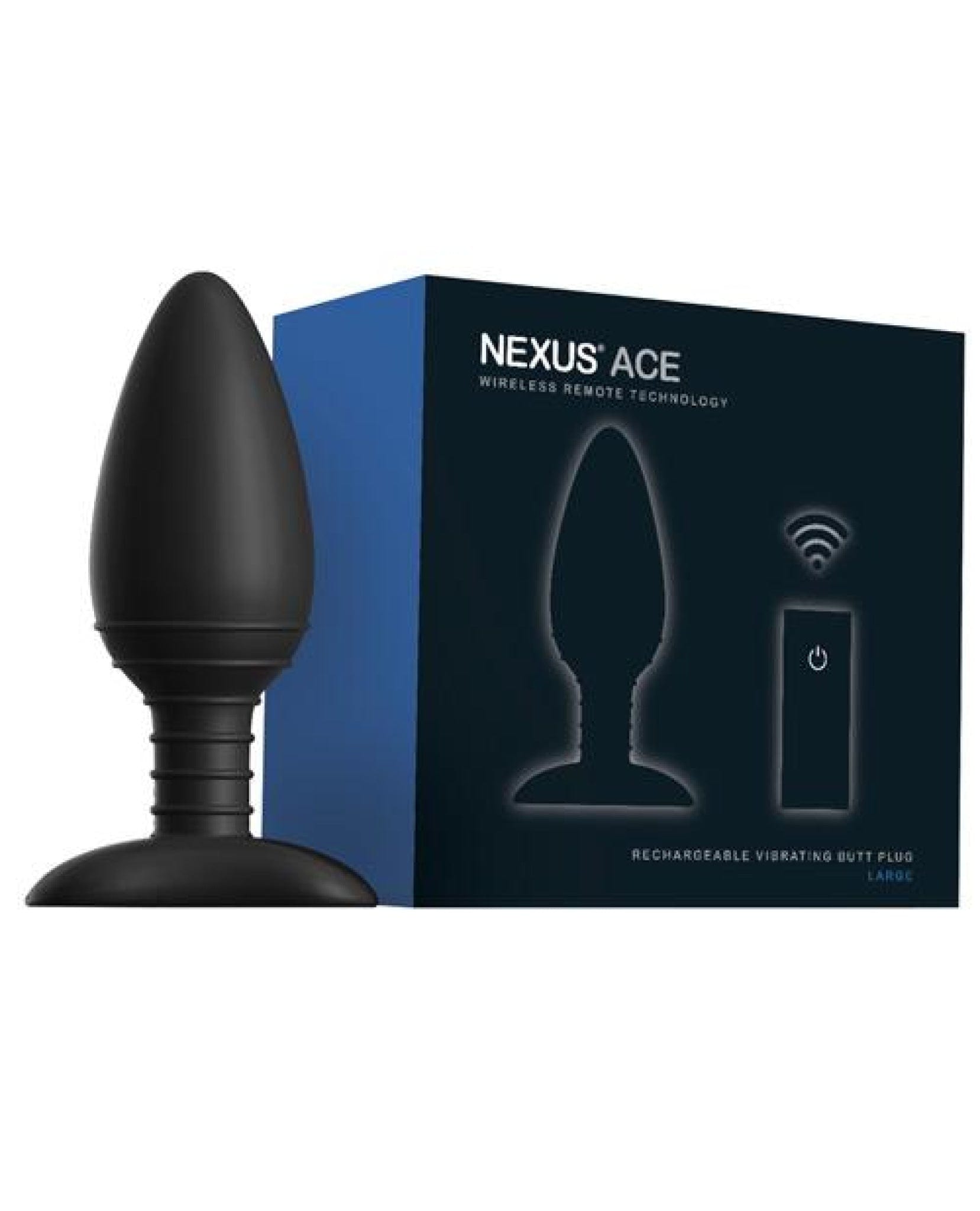 Doll Authority Anal Products Nexus Ace Remote Control Butt Plug Large - Black