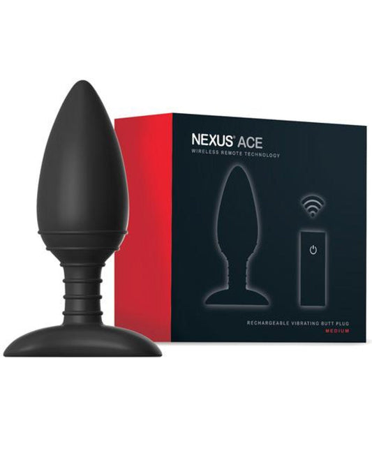 Doll Authority Anal Products Nexus Ace Remote Control Butt Plug Medium - Black