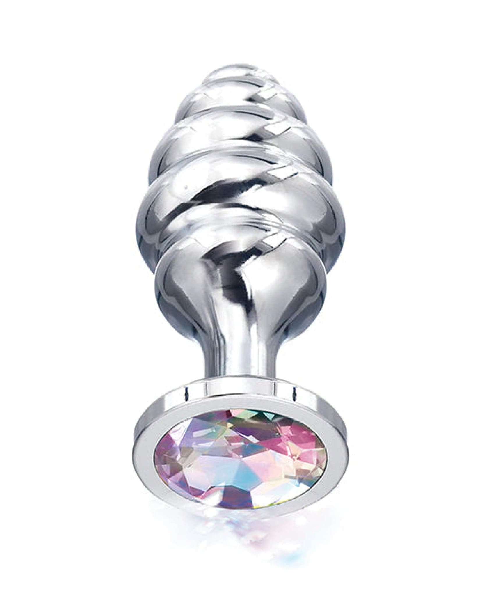 Doll Authority Anal Products Nixie Honey Dipper Ribbed Metal Rainbow Jeweled Butt Plug