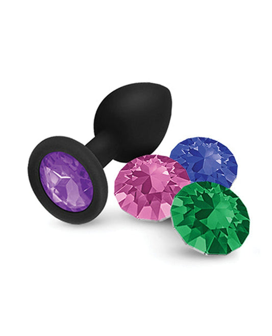 Doll Authority Anal Products Nobu Fetish Small Silicone Plug W/jewels - Black