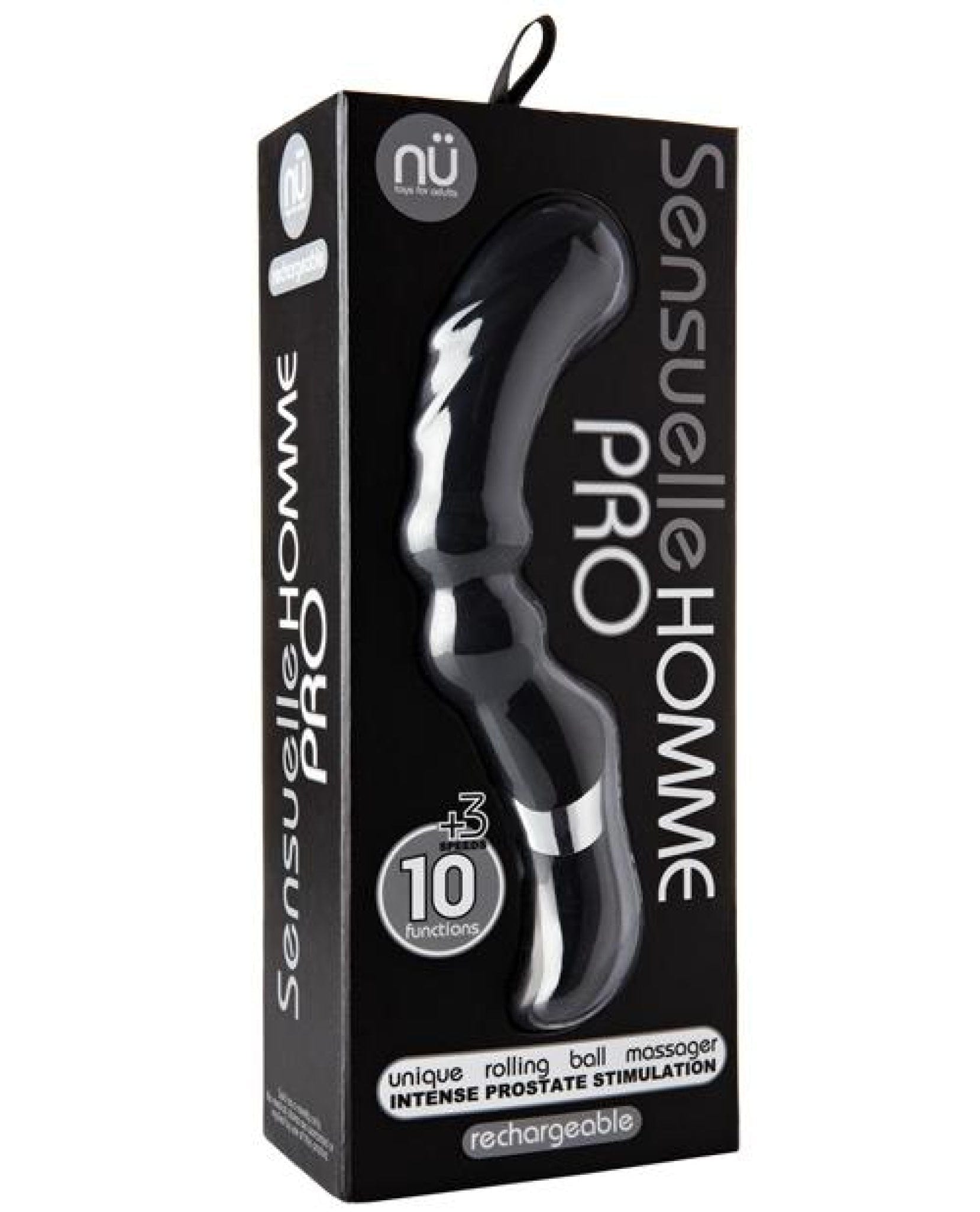 Doll Authority Anal Products Nu Sensuelle Homme Rechargeable Prostate Massager - Black