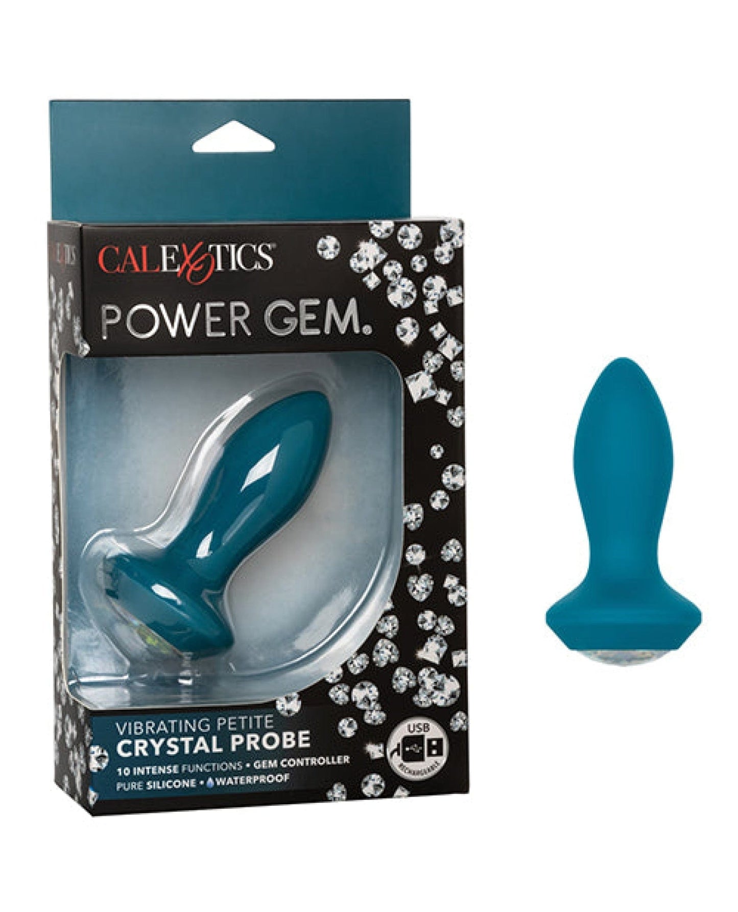 Doll Authority Anal Products Blue Power Gem Vibrating Petite Crystal Probe