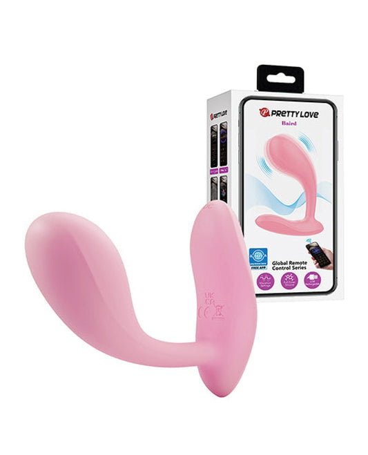 Doll Authority Anal Products Pretty Love Baird App-enabled Vibrating Butt Plug - Hot Pink
