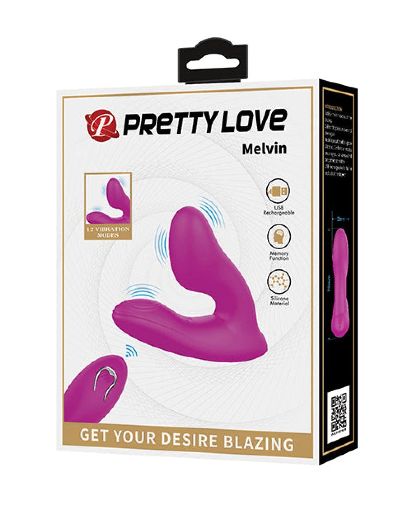 Doll Authority Anal Products Pretty Love Melvin Dual Stimulator - Fuchsia