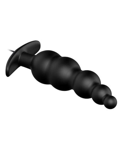Doll Authority Anal Products Pretty Love Vibrating Bead Shaped Butt Plug - Black