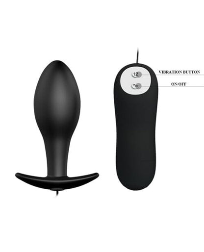 Doll Authority Anal Products Pretty Love Vibrating Bulb Shaped Butt Plug - Black