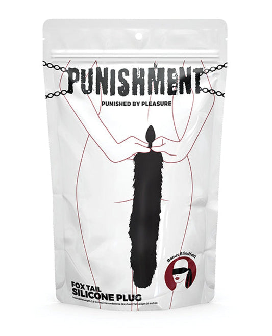 Doll Authority Anal Products Punishment Fox Tail Plug - Black