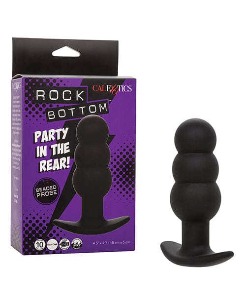 Doll Authority Anal Products Rock Bottom Beaded Anal Probe - Black