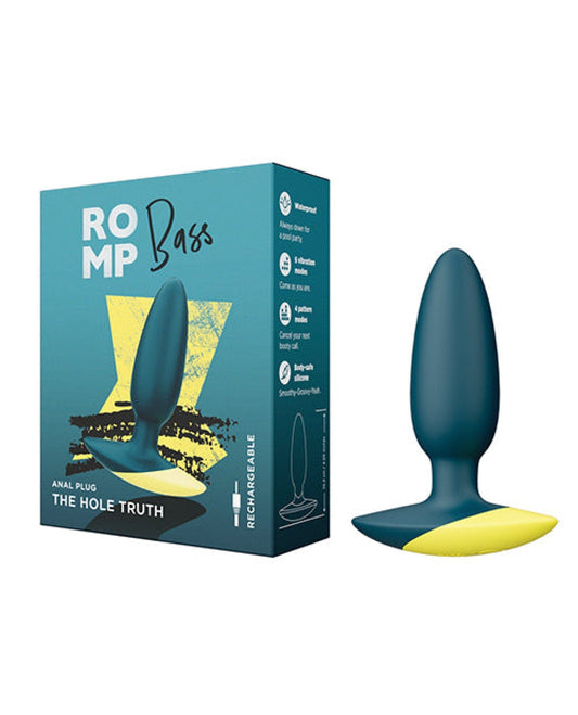 Doll Authority Anal Products Romp Bass Vibrating Anal Plug - Teal