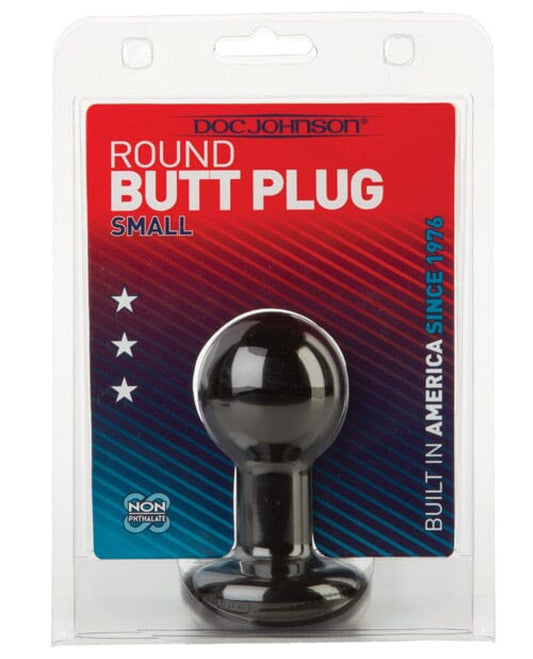 Doll Authority Anal Products Small Round Butt Plug - Black