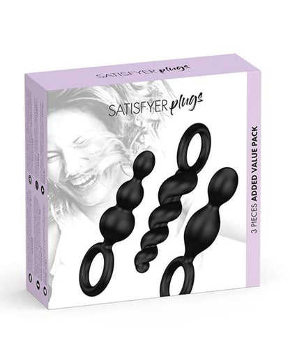 Doll Authority Anal Products Satisfyer Plug Set Of 3 - Black