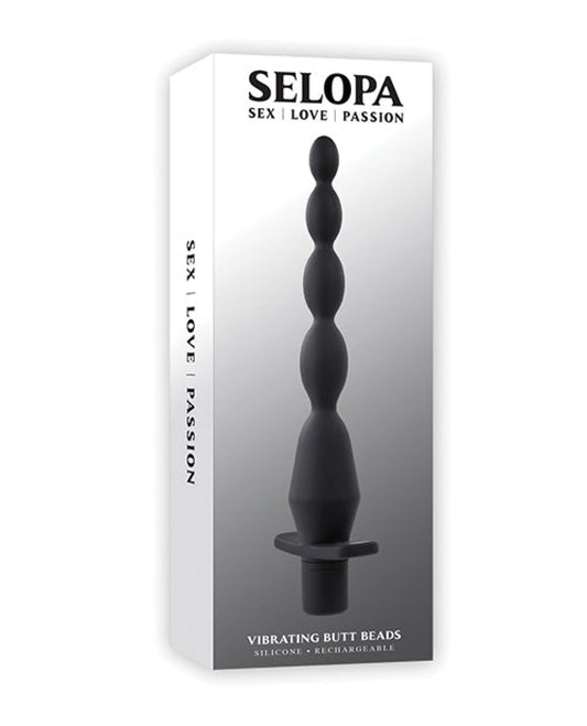 Doll Authority Anal Products Selopa Vibrating Butt Beads - Black