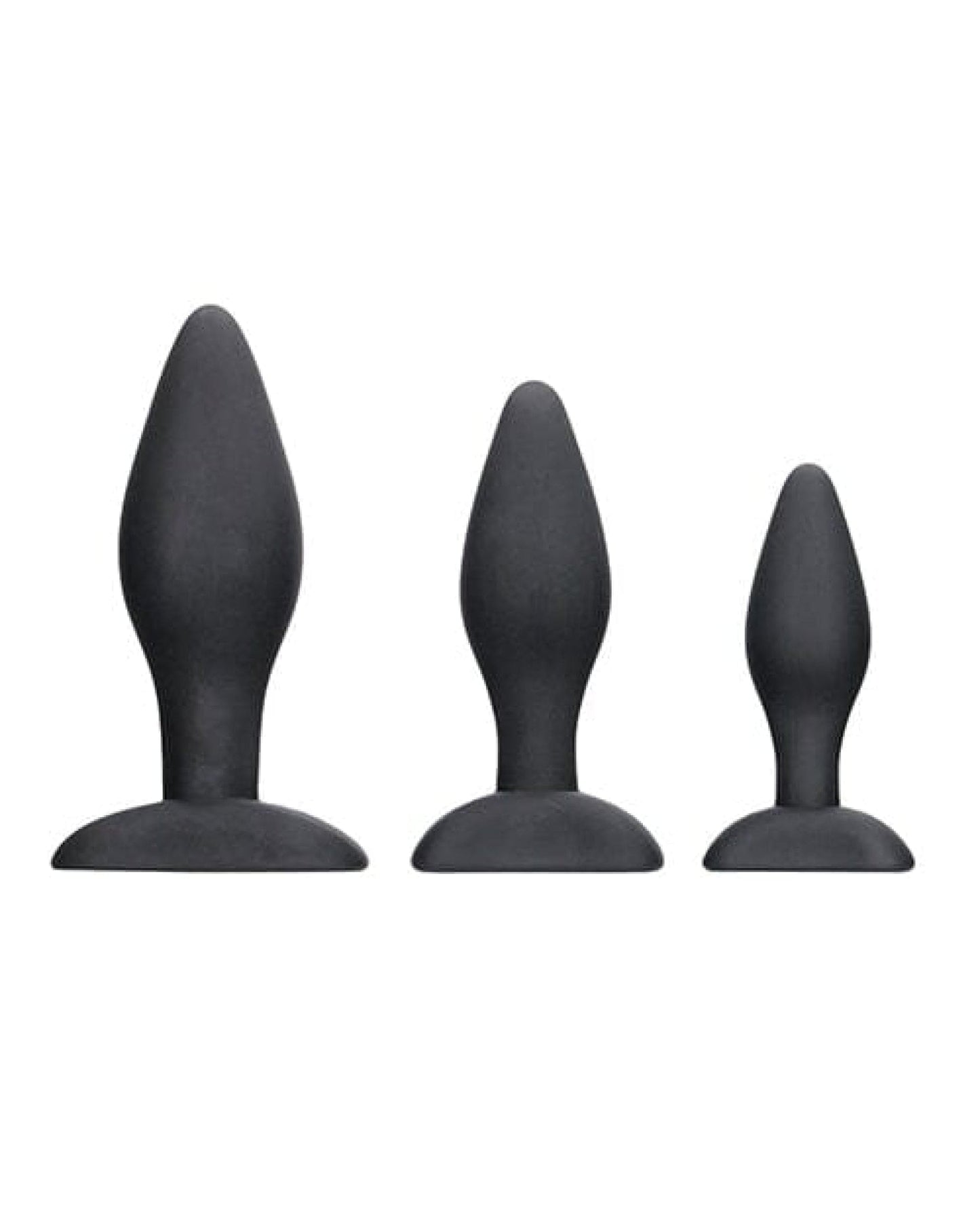 Doll Authority Anal Products Shots Ouch Apex Butt Plug Set - Black