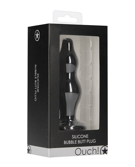 Doll Authority Anal Products Shots Ouch Bubble Butt Plug - Black