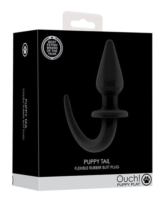 Doll Authority Anal Products Shots Ouch Puppy Play Tail Butt Plug - Black