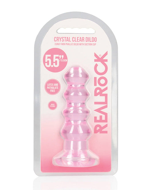 Doll Authority Anal Products Pink Shots Realrock Crystal Clear 5.5" Curvy Dildo/butt Plug