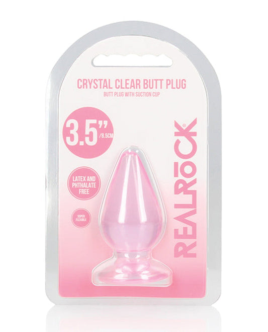 Doll Authority Anal Products Pink / 3.5" Shots Realrock Crystal Clear Anal Plug
