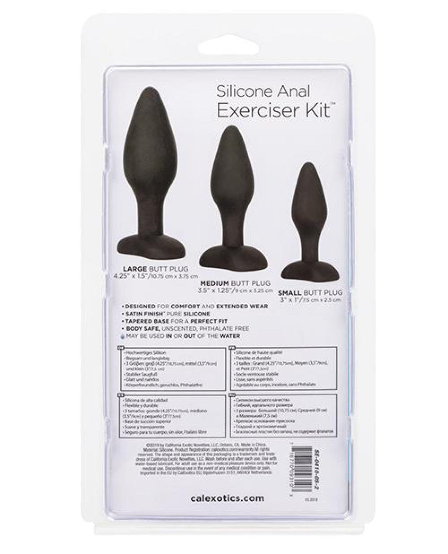 Doll Authority Anal Products Silicone Anal Exerciser Kit - Black