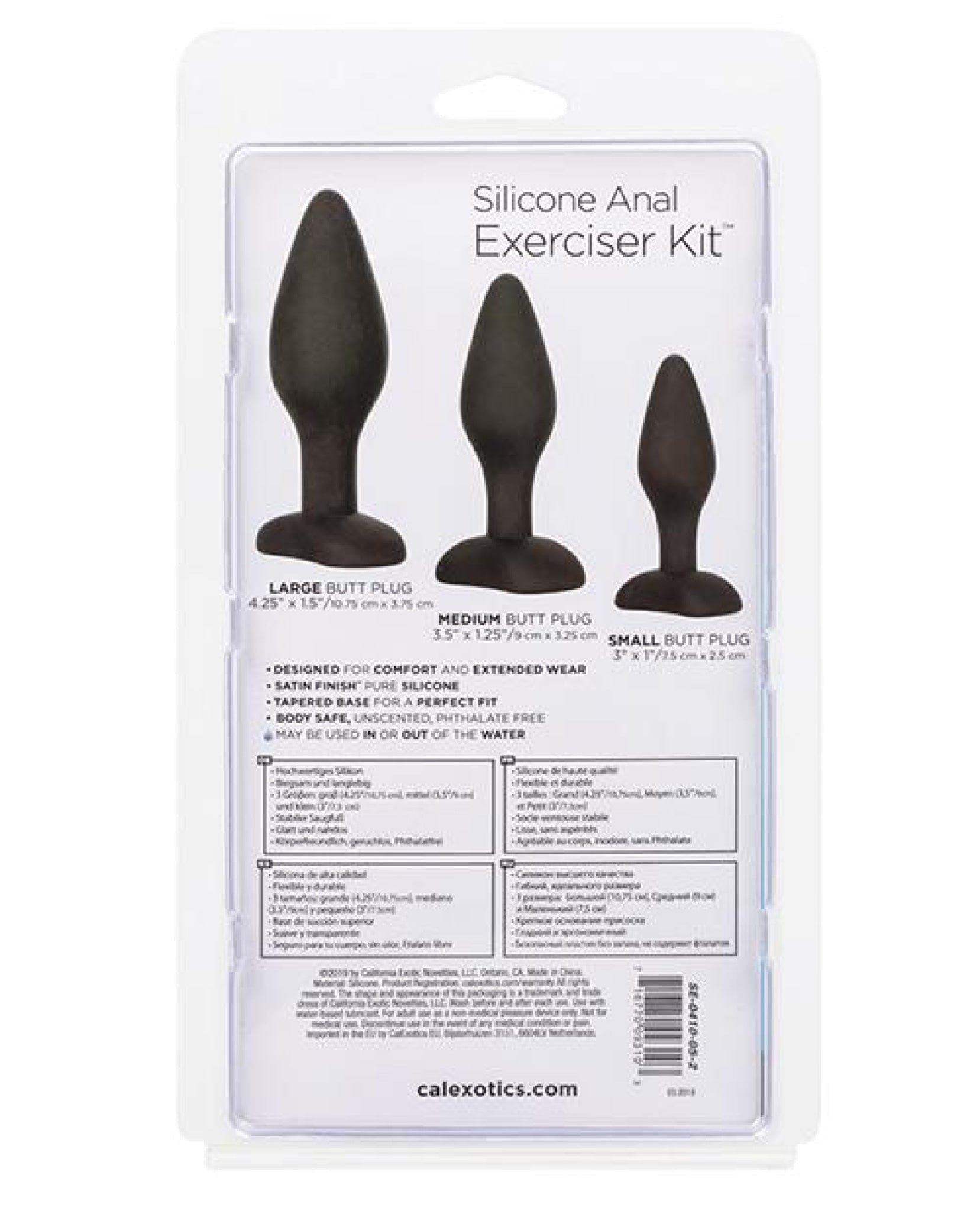 Doll Authority Anal Products Silicone Anal Exerciser Kit - Black