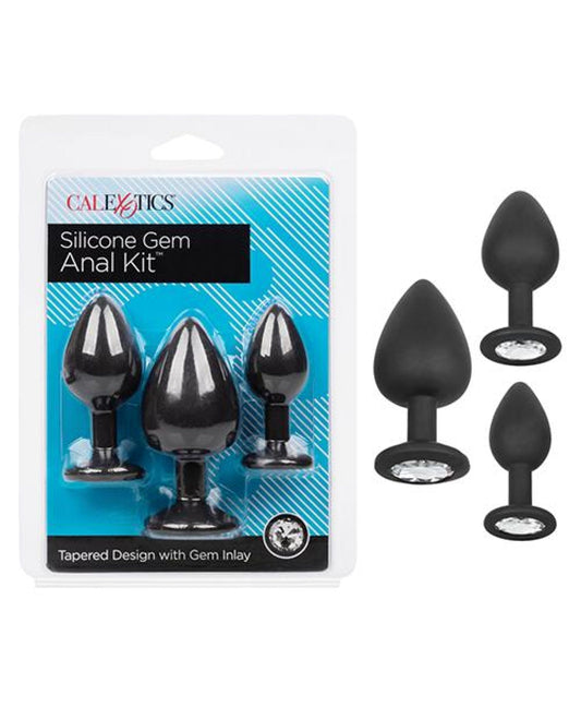 Doll Authority Anal Products Silicone Gem Anal Kit - Black