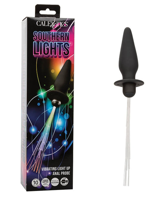 Doll Authority Anal Products Black Southern Lights Rechargeable Vibrating Light Up Anal Probe