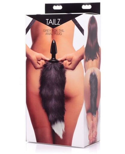Doll Authority Anal Products Tailz Grey Fox Tail Anal Plug