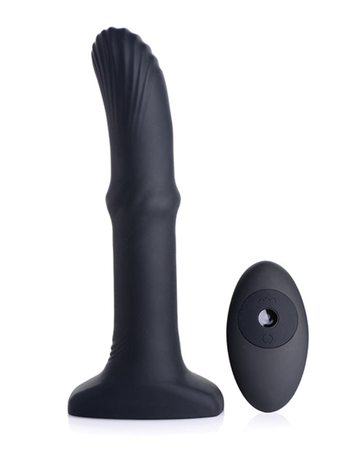 Doll Authority Anal Products Thunderplugs Sliding Shaft Silicone Vibrator W/remote - Black