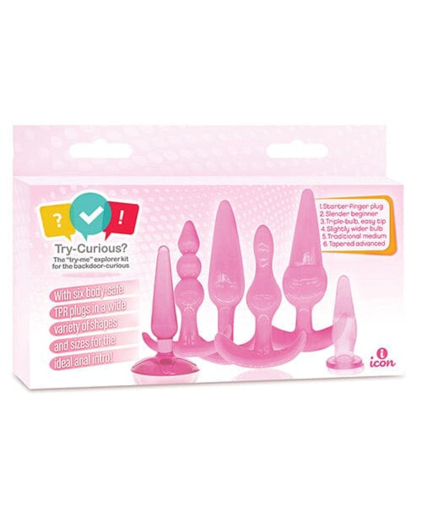 Doll Authority Anal Products Pink Try-curious Anal Plug Kit