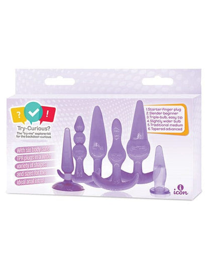 Doll Authority Anal Products Purple Try-curious Anal Plug Kit