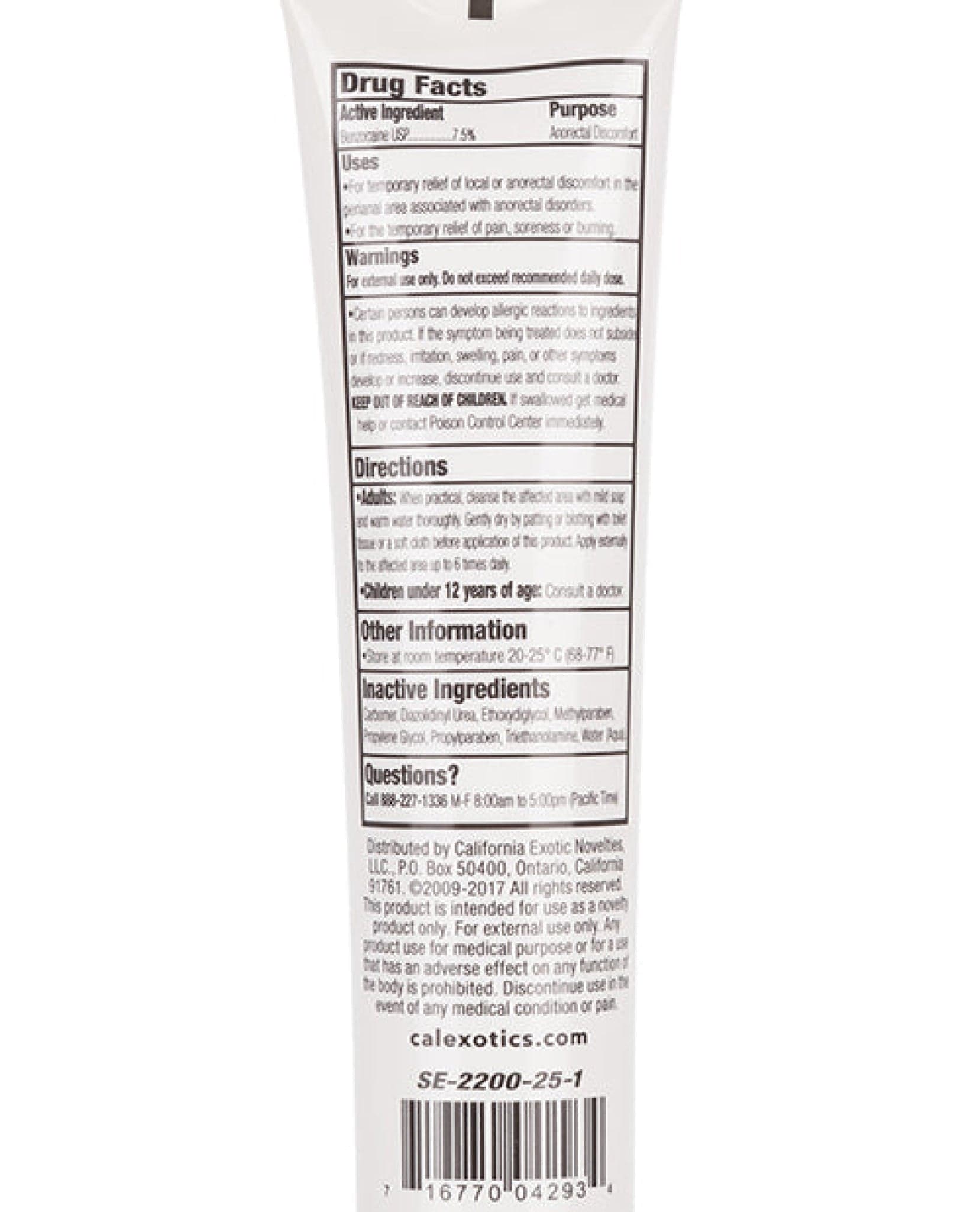 Doll Authority Anal Products Tush Eze Desensitizing Gel - 1.5 Oz