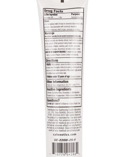 Doll Authority Anal Products Tush Eze Desensitizing Gel - 1.5 Oz