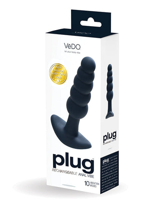 Doll Authority Anal Products Black Vedo Plug Rechargeable Anal Plug