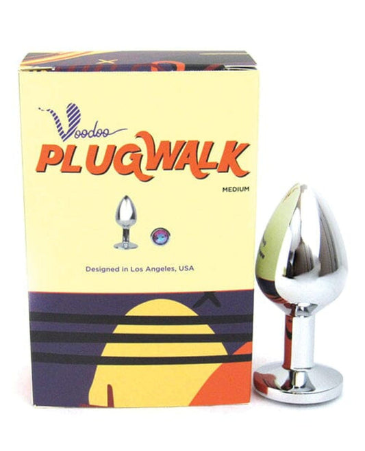Doll Authority Anal Products Voodoo Walk Medium Metal Plug - Silver