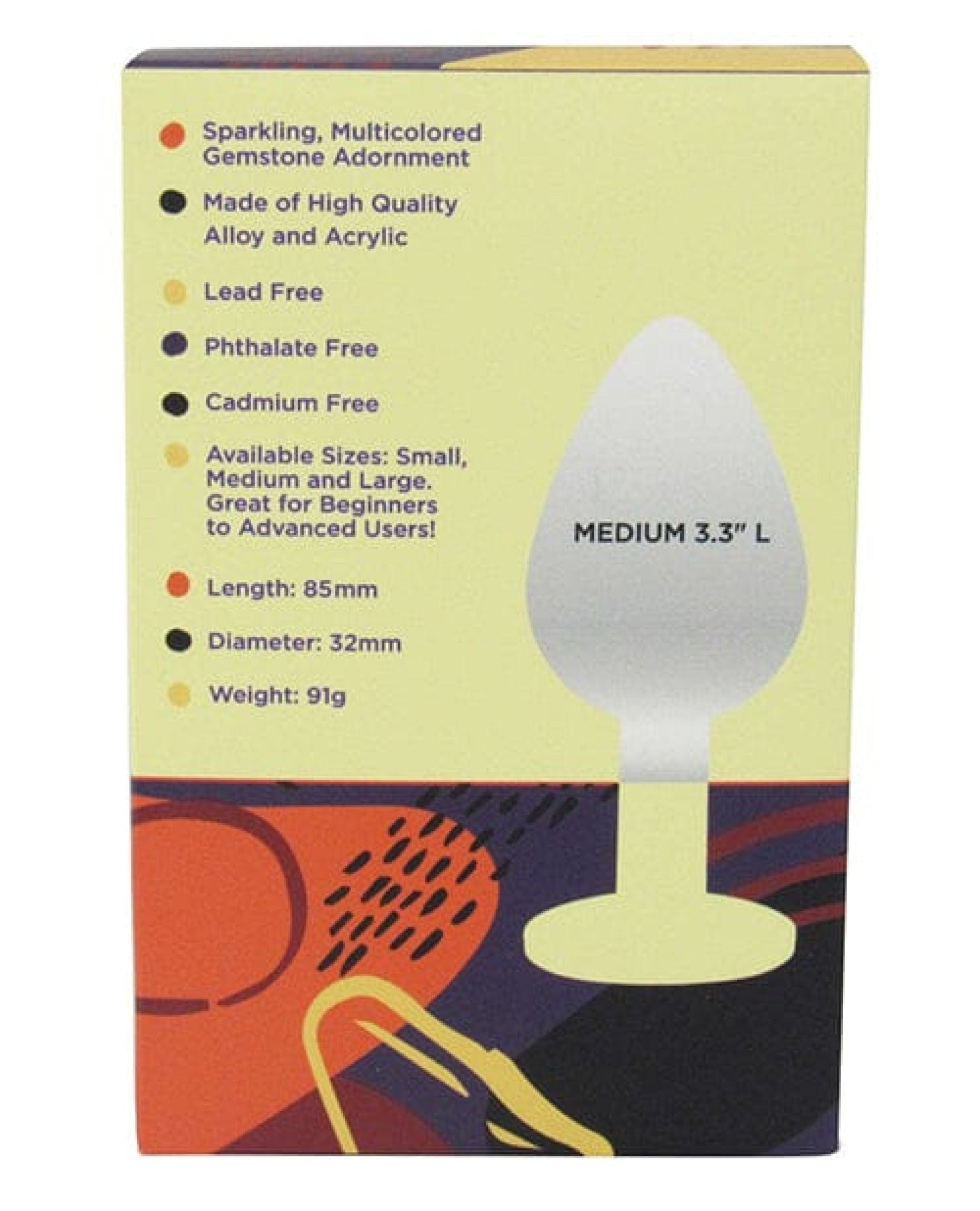 Doll Authority Anal Products Voodoo Walk Medium Metal Plug - Silver