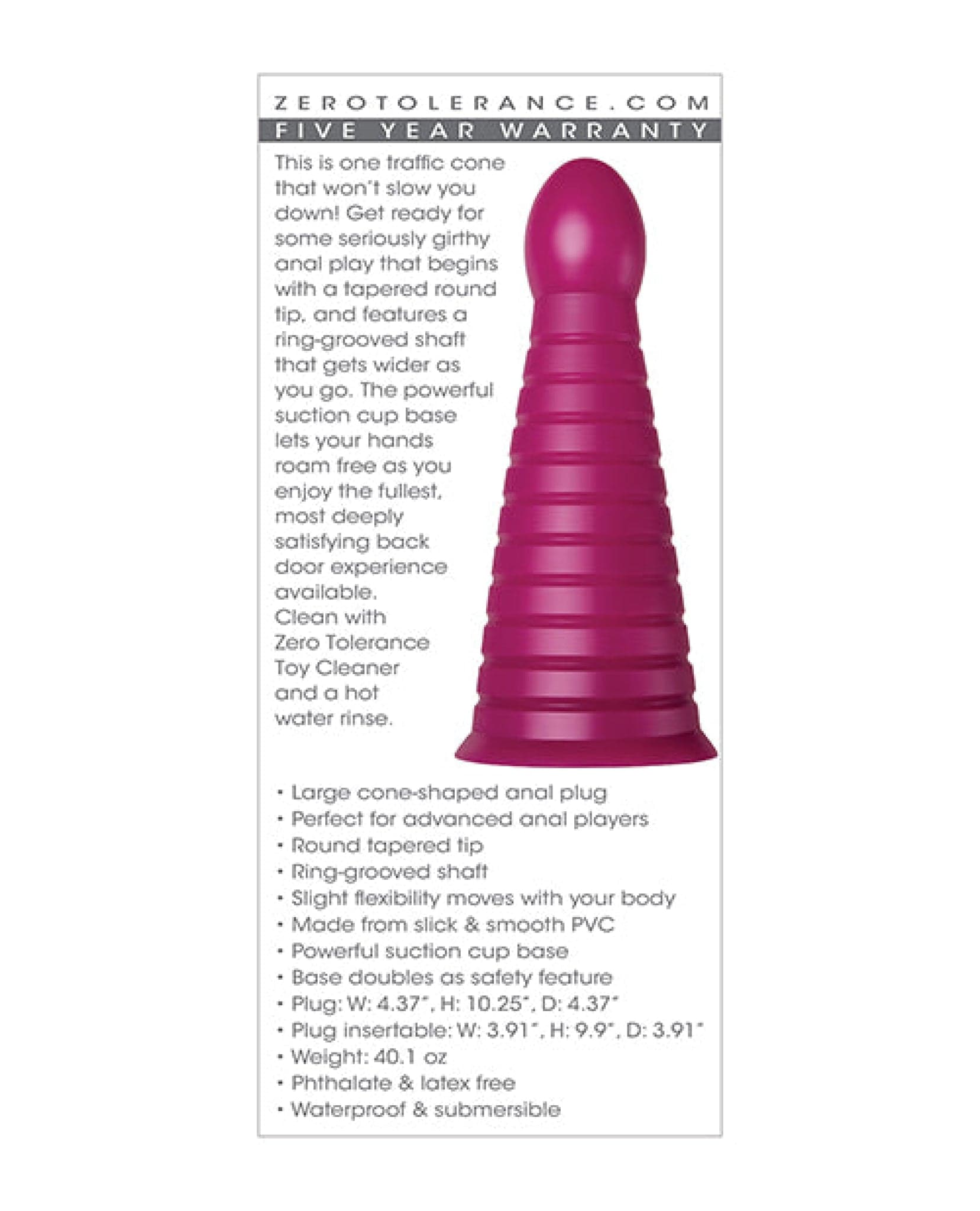 Doll Authority Anal Products Zero Tolerance Anal Everest - Burgundy