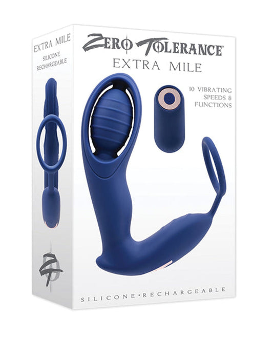 Doll Authority Anal Products Zero Tolerance Extra Mile C Ring Vibrator - Blue