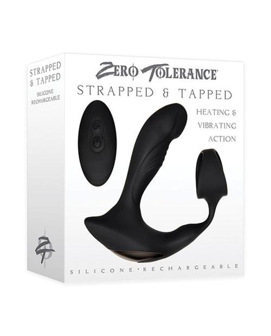 Doll Authority Anal Products Zero Tolerance Strapped & Tapped Rechargeable Prostate Vibrator - Black