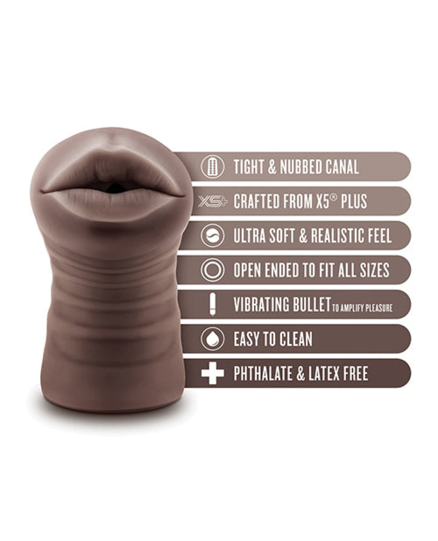 Doll Authority Dolls & Masturbators Blush EnLust Mouth Stroker w/Vibrating Bullet - Krystal