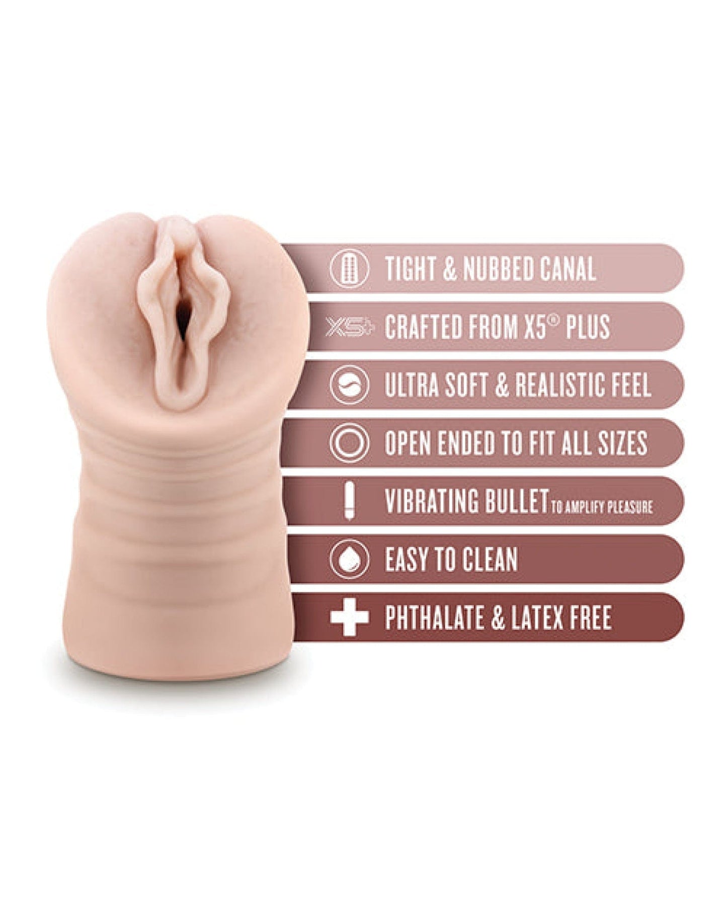 Doll Authority Dolls & Masturbators Blush EnLust Pussy Stroker w/Vibrating Bullet - Destini